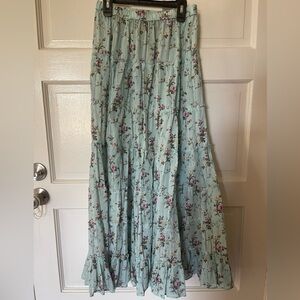 Denim & Supply Ralph Lauren Blue Floral Maxi Skirt Women’s Small